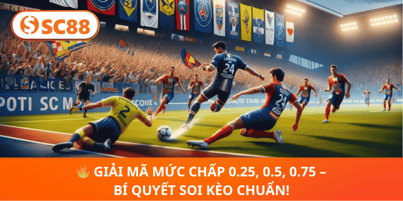 🔥 Giải Mã Mức Chấp 0.25, 0.5, 0.75 – Bí Quyết Soi Kèo Chuẩn!